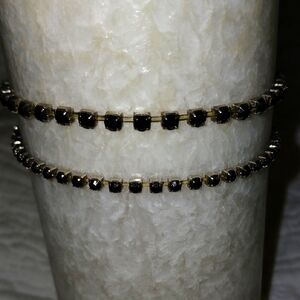 Elegant Black and Silver Women's Bracelets